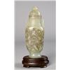 Image 1 : A Fine Chinese Celadon Jade Vase and Cover