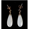 Image 1 : Pr. Chinese Carved Jade Teardrop Earrings