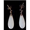 Image 2 : Pr. Chinese Carved Jade Teardrop Earrings