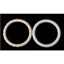 (2) Ivory Bangle Bracelets