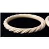 Image 2 : (2) Ivory Bangle Bracelets