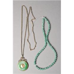 (2) Jade Jewelry Items