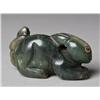 Image 2 : (2) PCs. Chinese Carved Spinach Jade