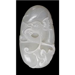 A Fine Chinese Carved Jade Qilin