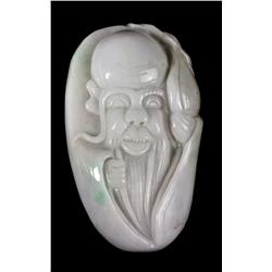 Chinese Carved Jadeite Toggle