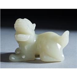 Finely Carved Chinese Jade Foo Lion