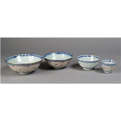 (4) Chinese Blue & White Tea Ware