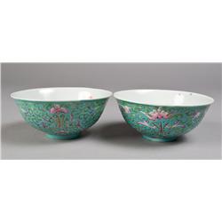 Pr. Chinese Famille Rose Porcelain Bowls