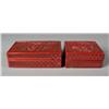 Image 1 : Pr. Of Chinese Qing Carved Cinnabar Boxes