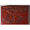 Image 2 : Pr. Of Chinese Qing Carved Cinnabar Boxes