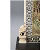 Image 3 : Chinese Qing Carved Polychrome Ivory Table Screen