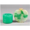 Image 1 : (2) Pcs. Carved Jadeite