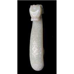 A Fine Chinese Carved Jade Belt Hook