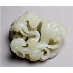 A Fine Chinese Carved Jade Chilong