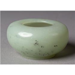 Chinese Carved Jade Brush Pot