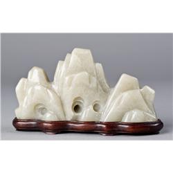 Chinese Carved Jade Brush rest