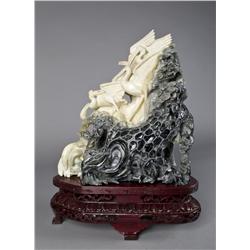 Chinese Jade Carving of Cranes