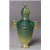 Image 1 : A Fine Chinese Celadon Jade Vase & Cover