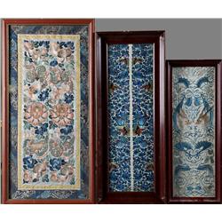 (3) Chinese Silk Embroideries