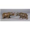 Image 1 : Pr. Of Chinese Carved Stone of Rhino's