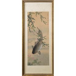 Chinese Watercolor Painting on Silk