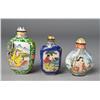 Image 2 : (3) Chinese Painted Enamel Snuff Bottles
