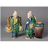 Image 1 : (2) Chinese Shiwan Ware Pottery Figures