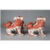 Image 2 : Pr. Of Chinese Porcelain Iron Red Foo Dogs