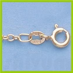 Genuine 16" 14kt Italian Gold-Yellow or White 1.9mm, Oval Link Chain Gauge:042, 3.2gr