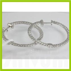 Genuine  1.52 ctw Diamond Earring 18KT White Gold