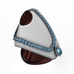 Genuine 47.14 ctwTopaz Necklace 14kt White or Yellow Gold 14kt 36.5g