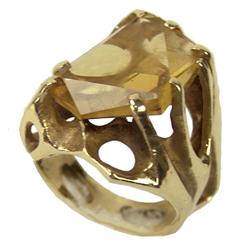 Gold and Citrine Ring