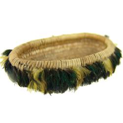 Pomo Miniature Feather Basket