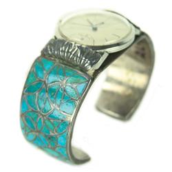 Zuni Inlay Watch Bracelet