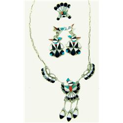 Zuni Inlay Necklace Set