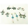 Image 1 : 5 Pair Zuni Inlay Earrings