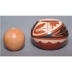 TWO PUEBLO POTTERY ITEMS