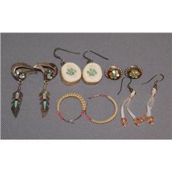 FIVE PAIR OF MISCELLANEOUS EARRINGS