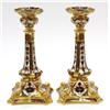 Image 1 : Crown Derby ''Old Imari'' porcelain candlesticks