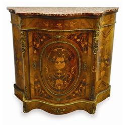 Louis XV style inlaid cabinet