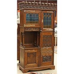 Modern Gothic oak cabinet