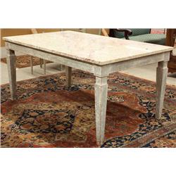 Marble top dining table