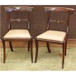 Regency inlaid sidechairs