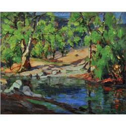 Painting, Paul Lauritz, Spring Pond