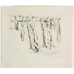 Etching, Lovis Corinth, Pigs