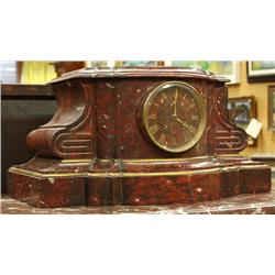 French marble mantle clock