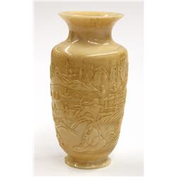 Chinese Tinted Ivory Vase, Qing
