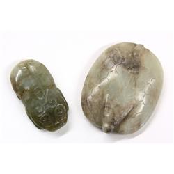 Chinese Jade Carvings, Tiger/Turtle