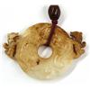 Image 1 : Chinese Calcified White Jade Bi