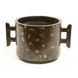 Chinese Patinated Bronze Censer